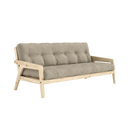 GRAB Sofa bed – 101 Clear Lacquered Pine, 641 Warm Sand