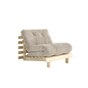 ROOTS 90 Sofa bed – 100 Raw Pine, 550 Soft Cream