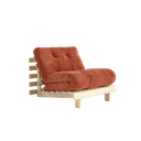 ROOTS 90 Sofa bed – 100 Raw Pine, 552 Retro Orange