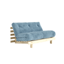 ROOTS 140 Sofa bed – 100 Raw Pine, 554 Hazy Blue