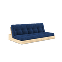 BASE Sofa bed – 101 Clear Lacquered Pine, 517 Royal Blue