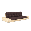 BASE Sofa bed – 101 Clear Lacquered Pine, 715 Brown