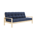 KNOB Sofa bed – 101 Clear Lacquered Pine, 737 Navy