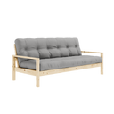 KNOB Sofa bed – 101 Clear Lacquered Pine, 746 Grey