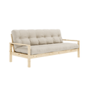 KNOB Sofa bed – 101 Clear Lacquered Pine, 747 Beige