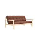 UNWIND Sofa bed – 101 Clear Lacquered Pine, 759 Clay Brown