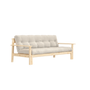 UNWIND Sofa bed – 101 Clear Lacquered Pine, 914 Linen