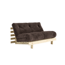 ROOTS 140 Sofa bed – 100 Raw Pine, 551 Dark Cocoa