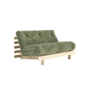 ROOTS 140 Sofa bed – 100 Raw Pine, 553 Khaki Green