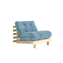 ROOTS 90 Sofa bed – 100 Raw Pine, 554 Hazy Blue