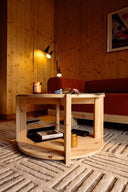 TUCK Coffee table round w. big storage – styled photo 3