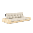 BASE Sofa bed – 402 Black Night, 914 Linen, with side boxes