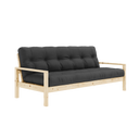 KNOB Sofa bed – 101 Clear Lacquered Pine, 734 Dark Grey