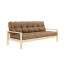 KNOB Sofa bed – 101 Clear Lacquered Pine, 755 Mocca