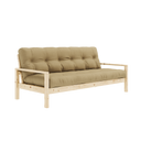 KNOB Sofa bed – 101 Clear Lacquered Pine, 758 Wheat Beige