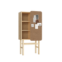 SLIDE CABINET W. PINBOARD